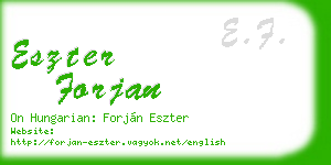 eszter forjan business card