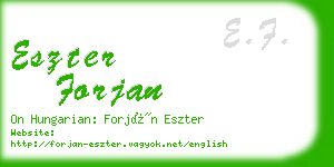 eszter forjan business card